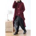 spring high neck red knit sweat tops plus size clothing asymmetric hem knit blouse