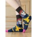 Beautiful Creative Color Paitings Cotton Mid Calf Socks