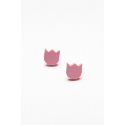 Tulip Pink Stud Earring
