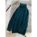 Winter blue clothes high neck baggy oversize knit tops