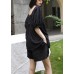 2021 women's summer fashion western style bubble sleeve black top and shorts two-pieces