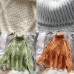 Cozy orange knitted top thick spring fashion high neck sweaters