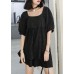 2021 women's summer fashion western style bubble sleeve black top and shorts two-pieces
