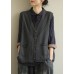 Aesthetic knitwear plus size dark gray v neck sleeveless knitted jackets