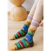 Beautiful Creative Color Paitings Cotton Mid Calf Socks