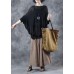 For Spring black knitted clothes casual o neck knitted blouse Batwing Sleeve